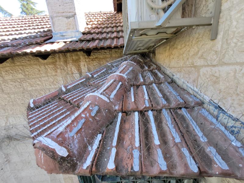 התקנת דוקרנים על קצה גג רעפים